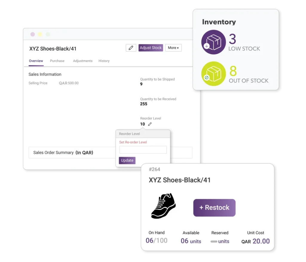 AN inventory management dashboard