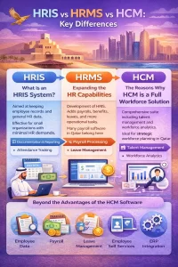 key differences between HRIS, HRMS, and HCM software solutions.