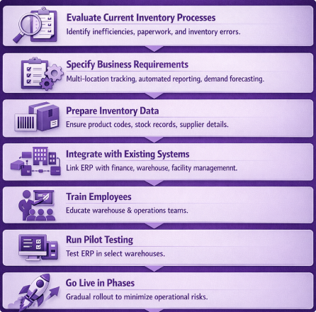 Action plans in the implementation of Real-time Inventory ERP Solutions